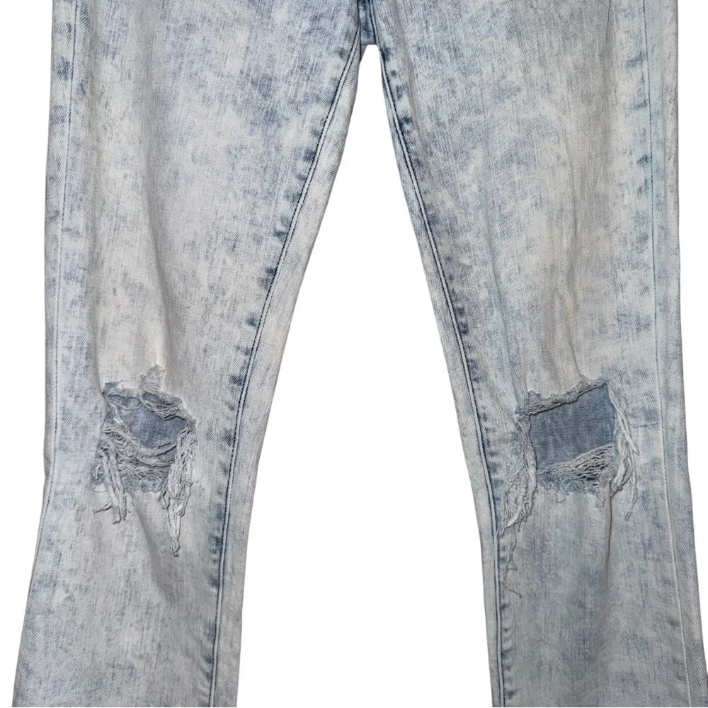L'AGENCE High Line Skinny Jeans Calypso Distressed Destructed Acid Wash Size 25 - Picture 8 of 16